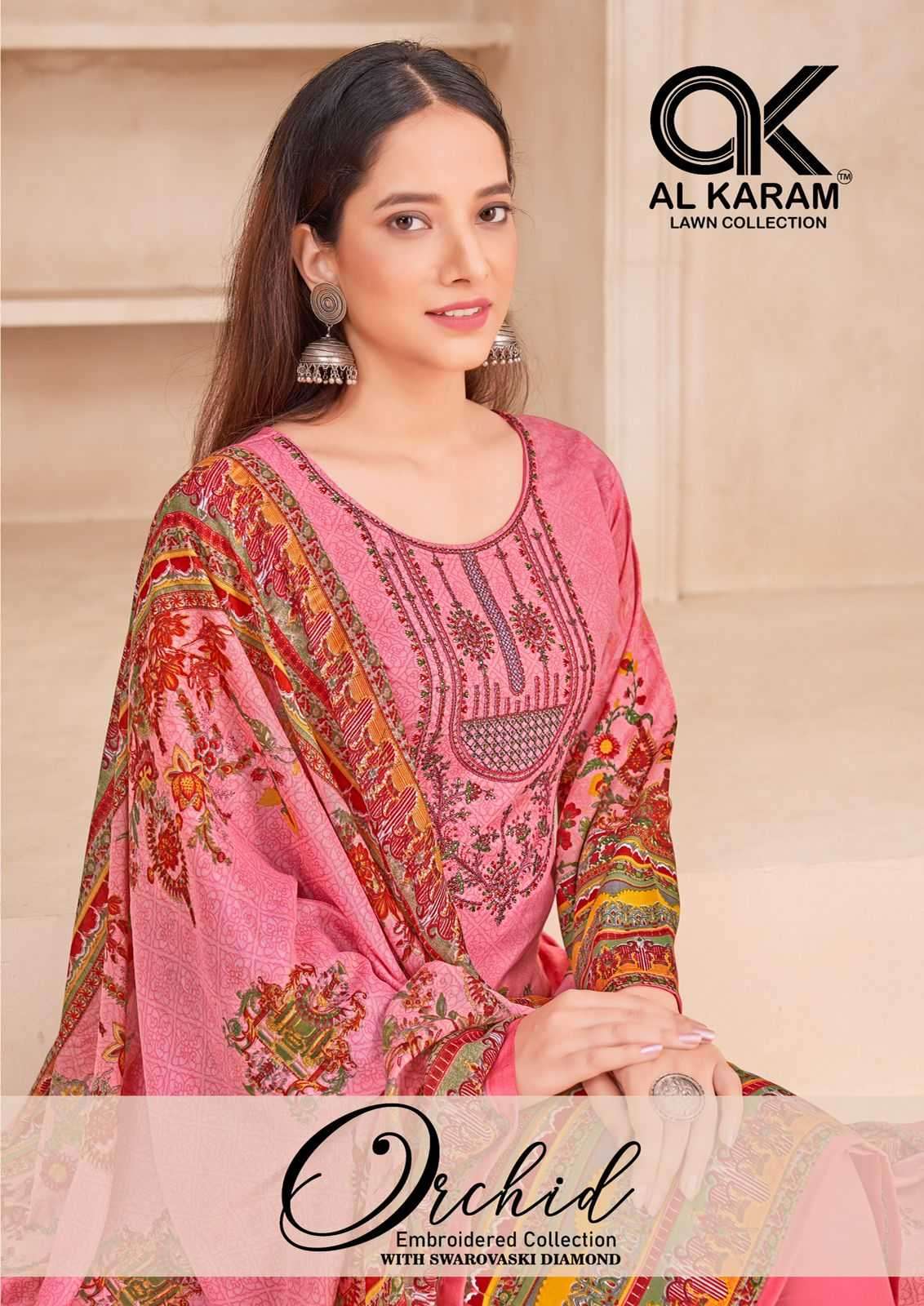 al karam orchid series 1001-1006 premium Soft Cotton suit
