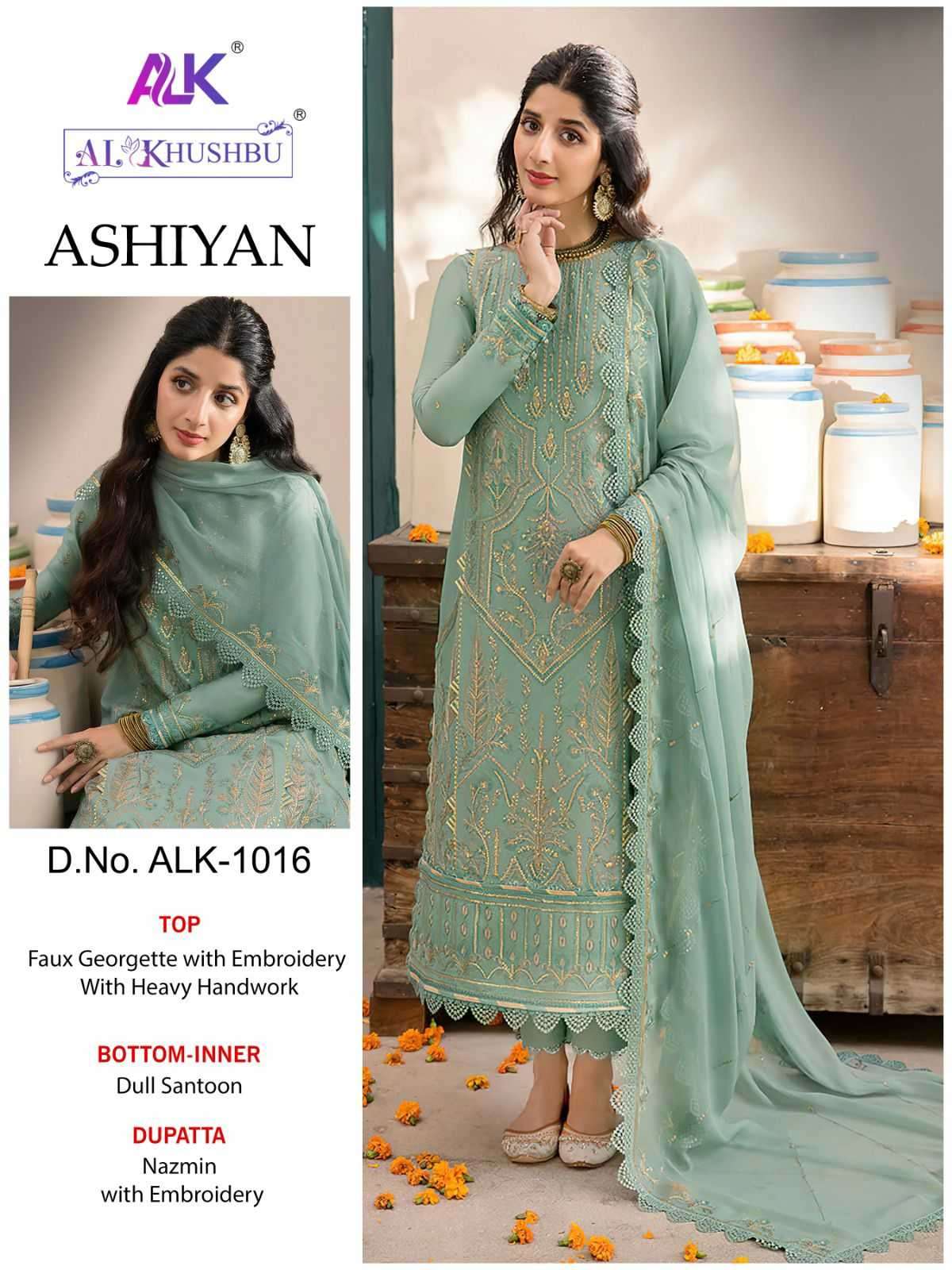 al khushbu ashiyan 1016 georgette embroidered suit 