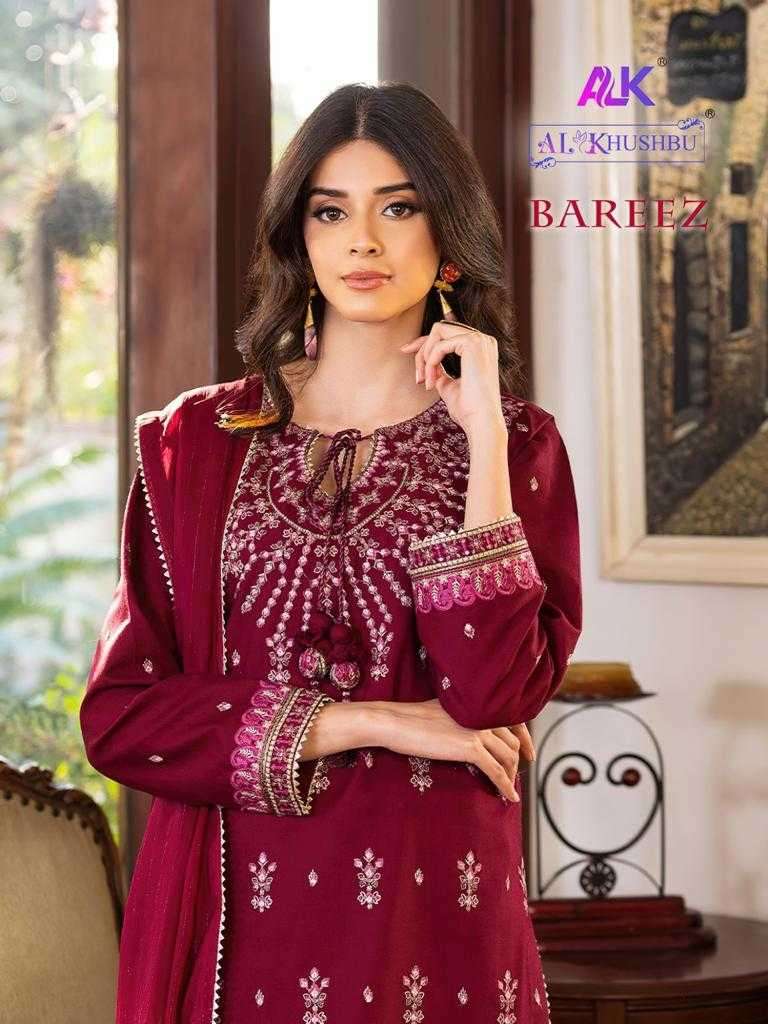 al khushbu bareez vol 1 series 4092-4094 georgette embroidered suit 