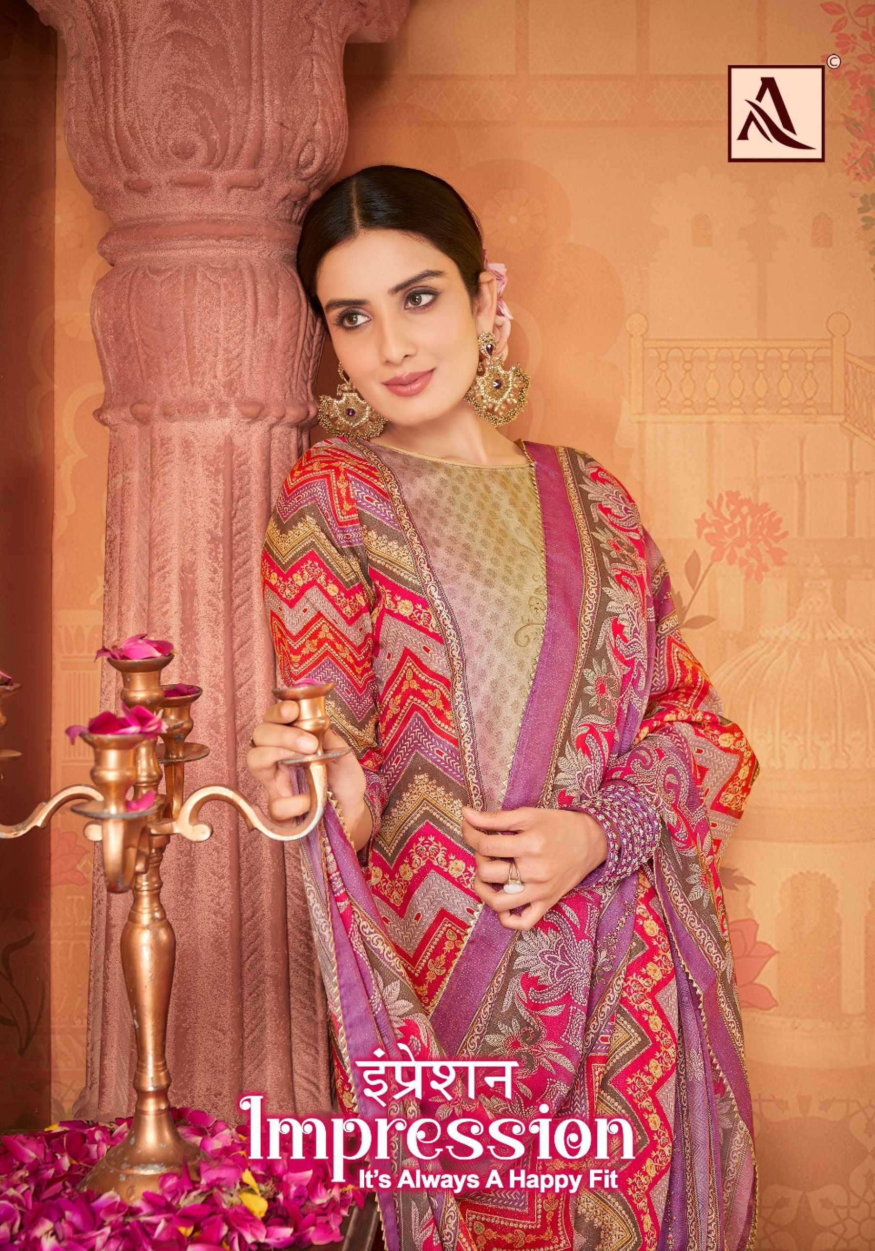 alok suit impression series 1476001-1476006 Pure Viscose Maslin suit
