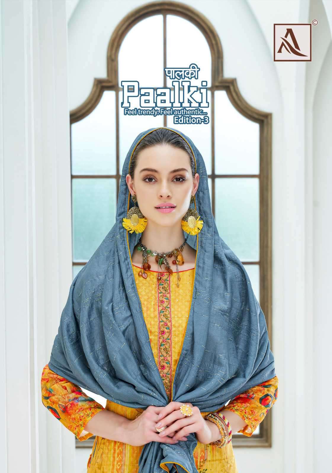 alok suit paalki vol 3 series 1274001-1274006 Jacquard Digital Print suit