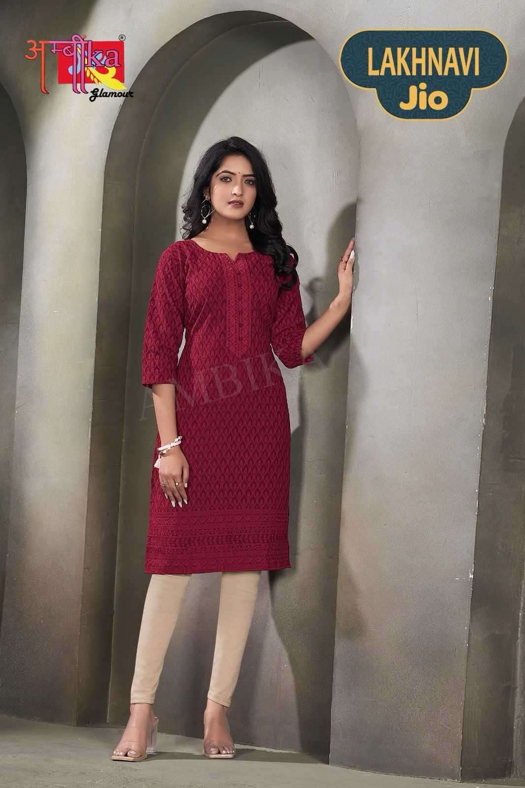 ambika kurtis lakhnavi jio Rayon 14 kg kurti