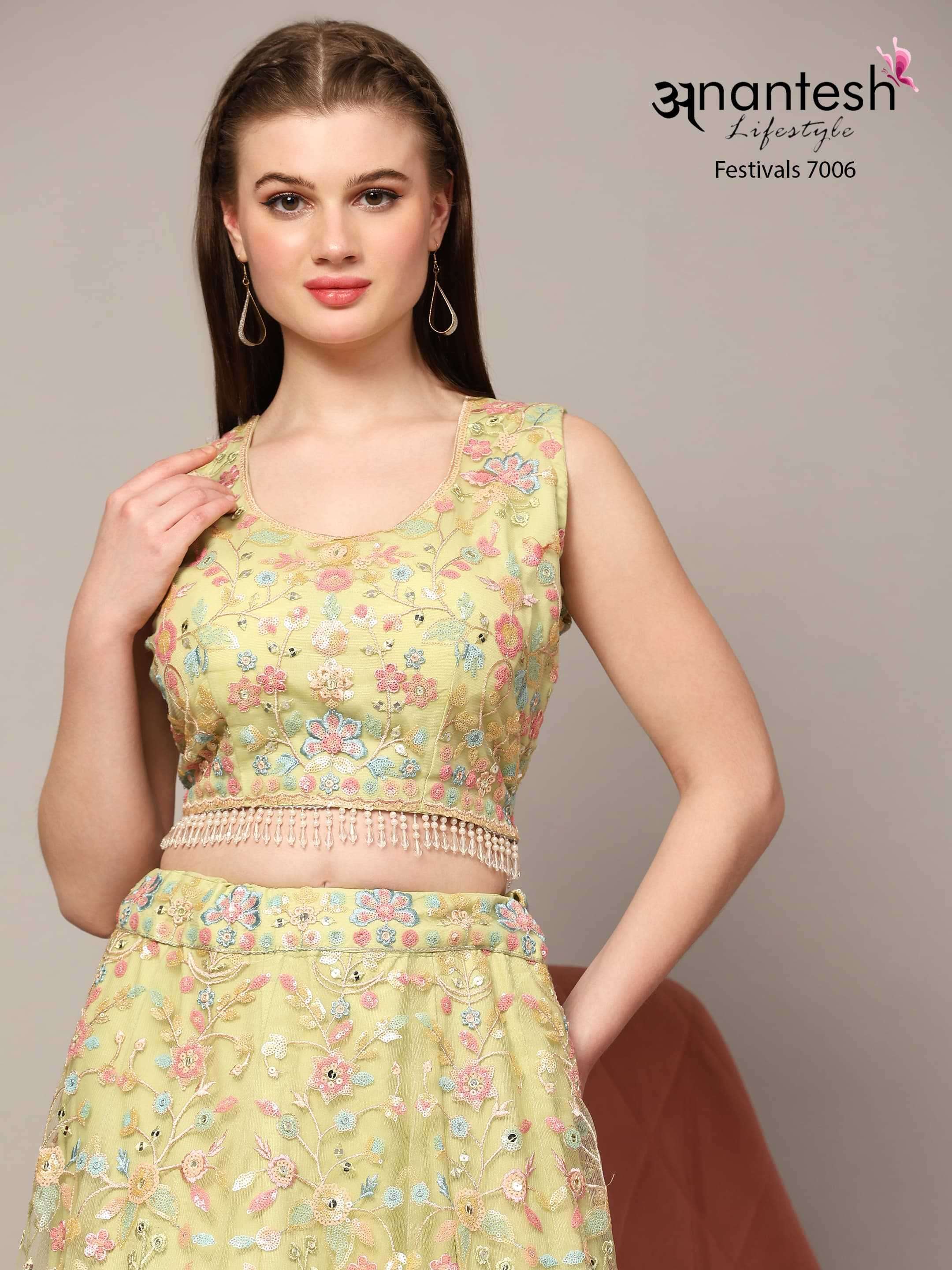 anantesh festivals 7006 premium pure net lehenga