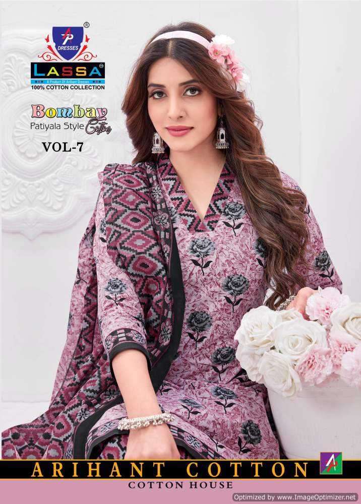 ap lassa bombay patiyala style cotton vol 7 series 7001-7010 Cotton suit