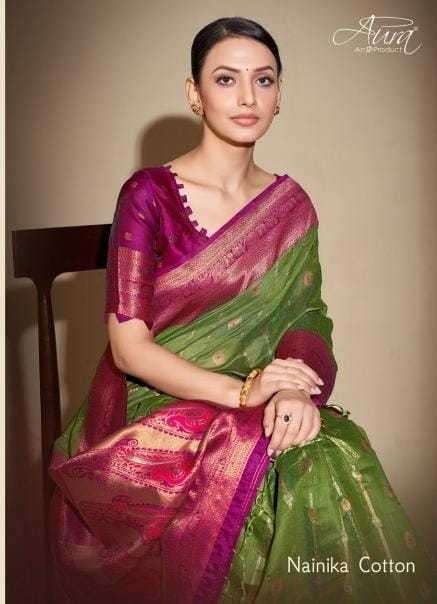 aura saree nainika series 79001-79006 Mercerised Cotton saree