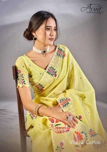 aura saree vihana cotton series 87201-87206 Soft Cotton saree