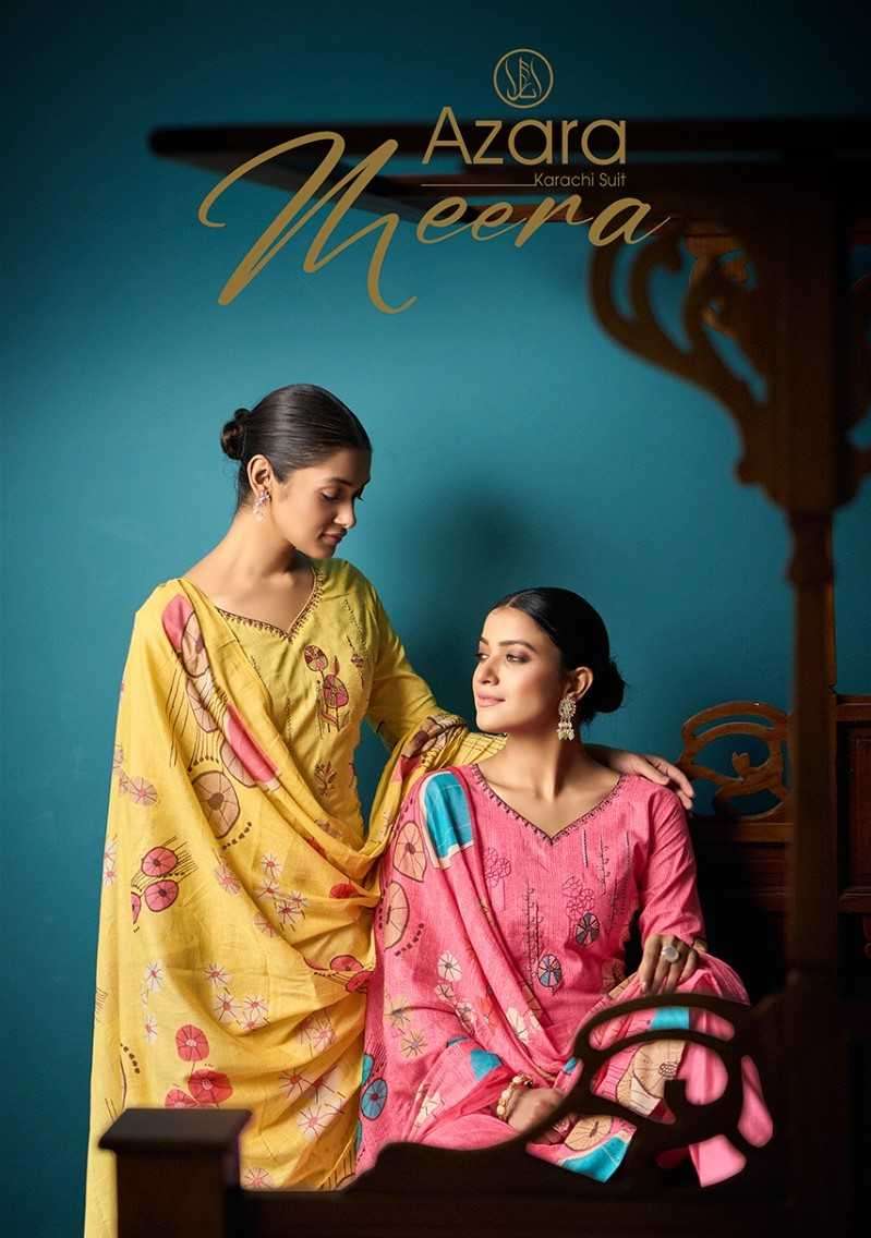 azara meera series 68001-68008 camric cotton suit