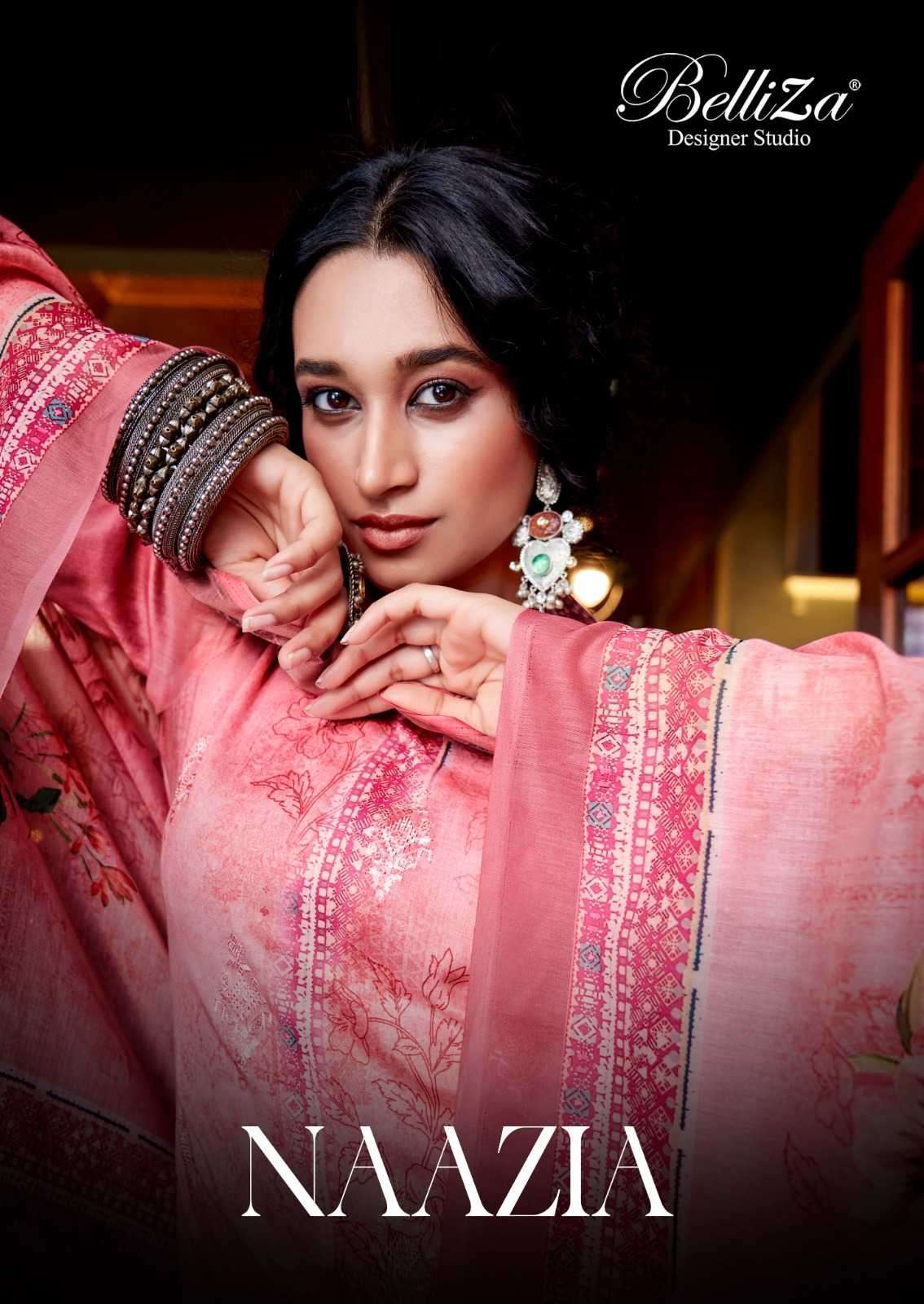 belliza naazia series 901001-901006 pure jam cotton suit 