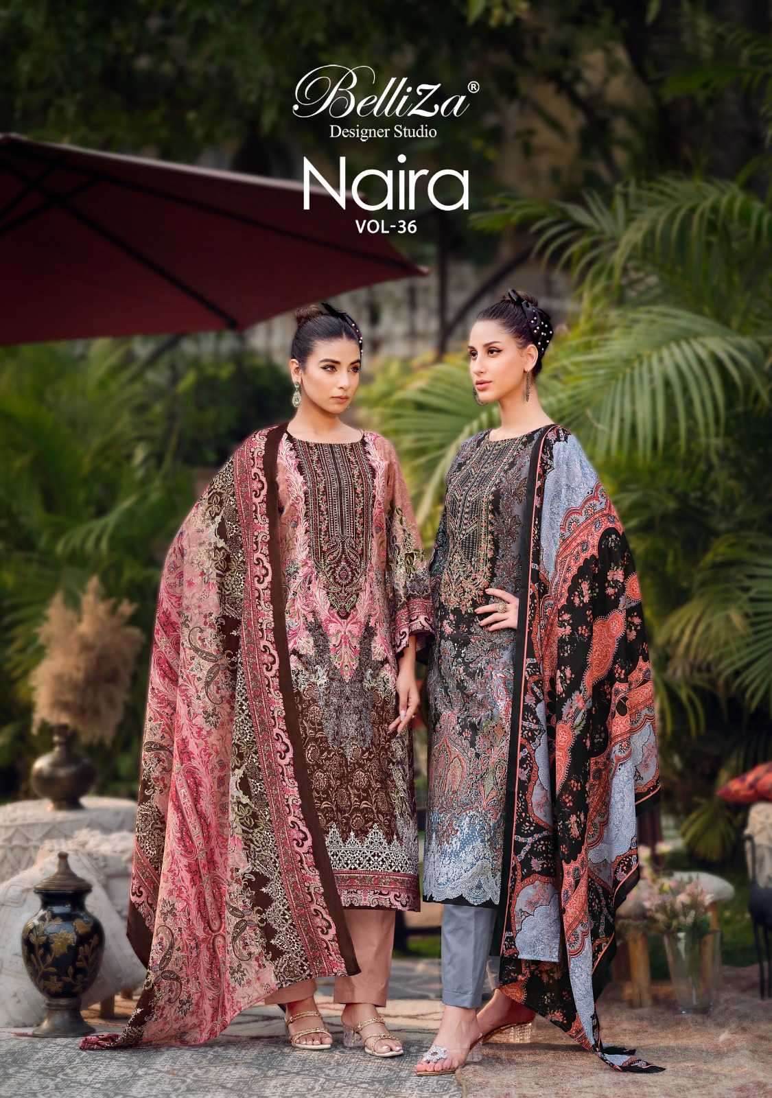 belliza naira vol 36 series 882001-882008 Pure Cotton suit