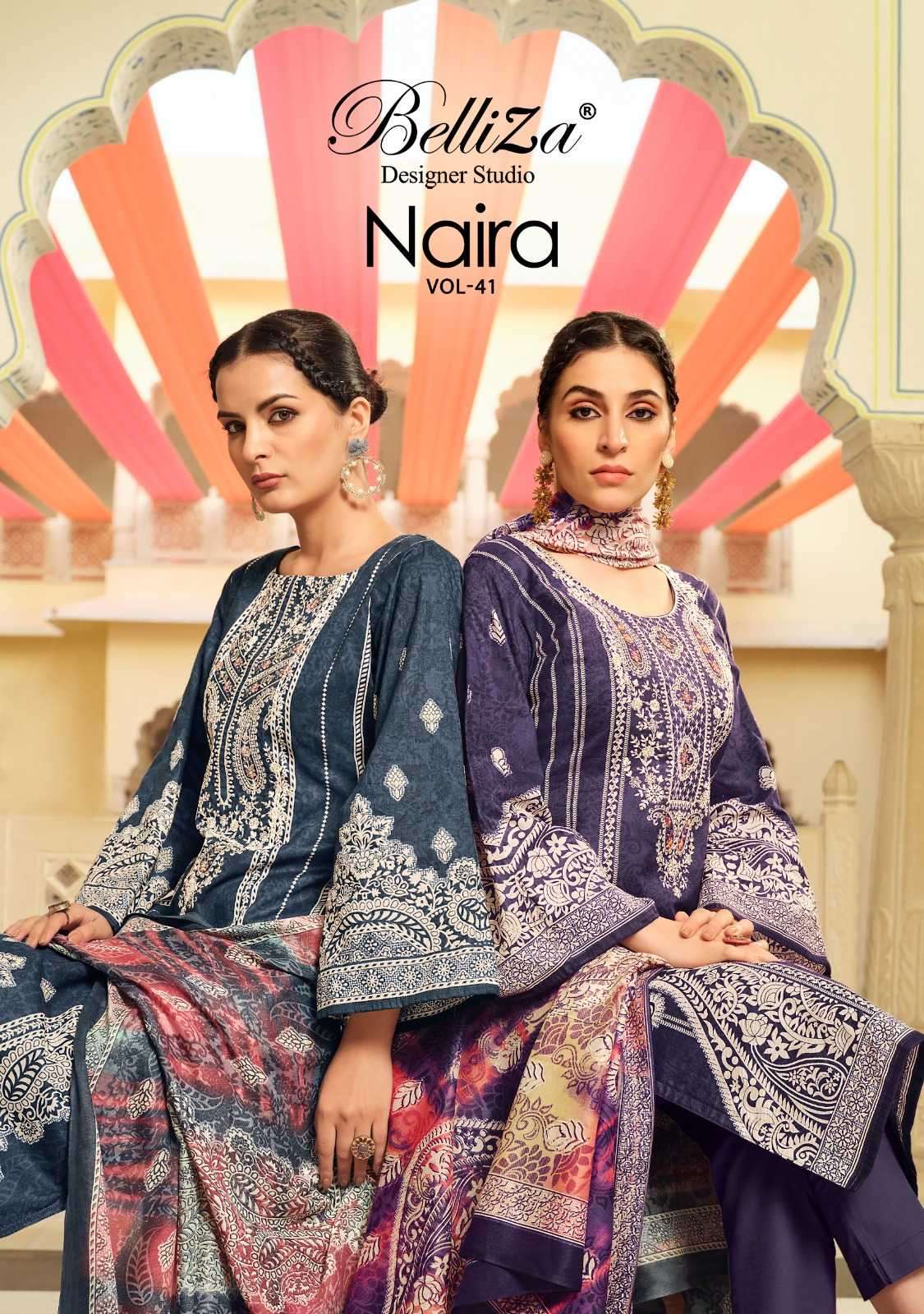 belliza naira vol 41 series 893001-893008 Pure Cotton suit