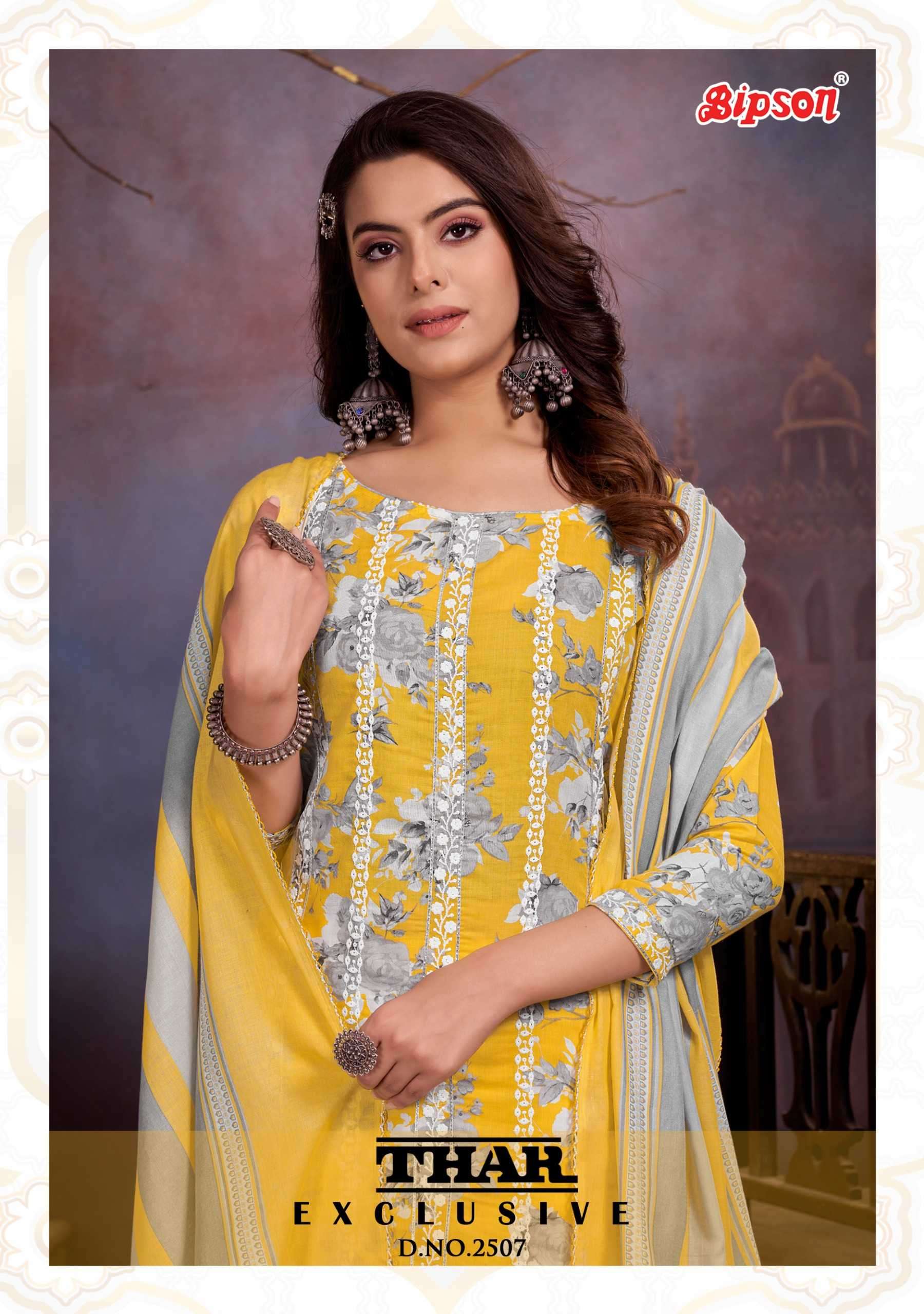 bipson thar exclusive 2506-2507 Pure Cotton Print suit