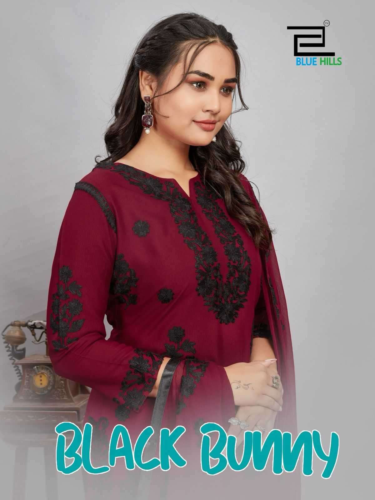 blue hills black bunny series 1001-1005 14 kg Rayon readymade suit 