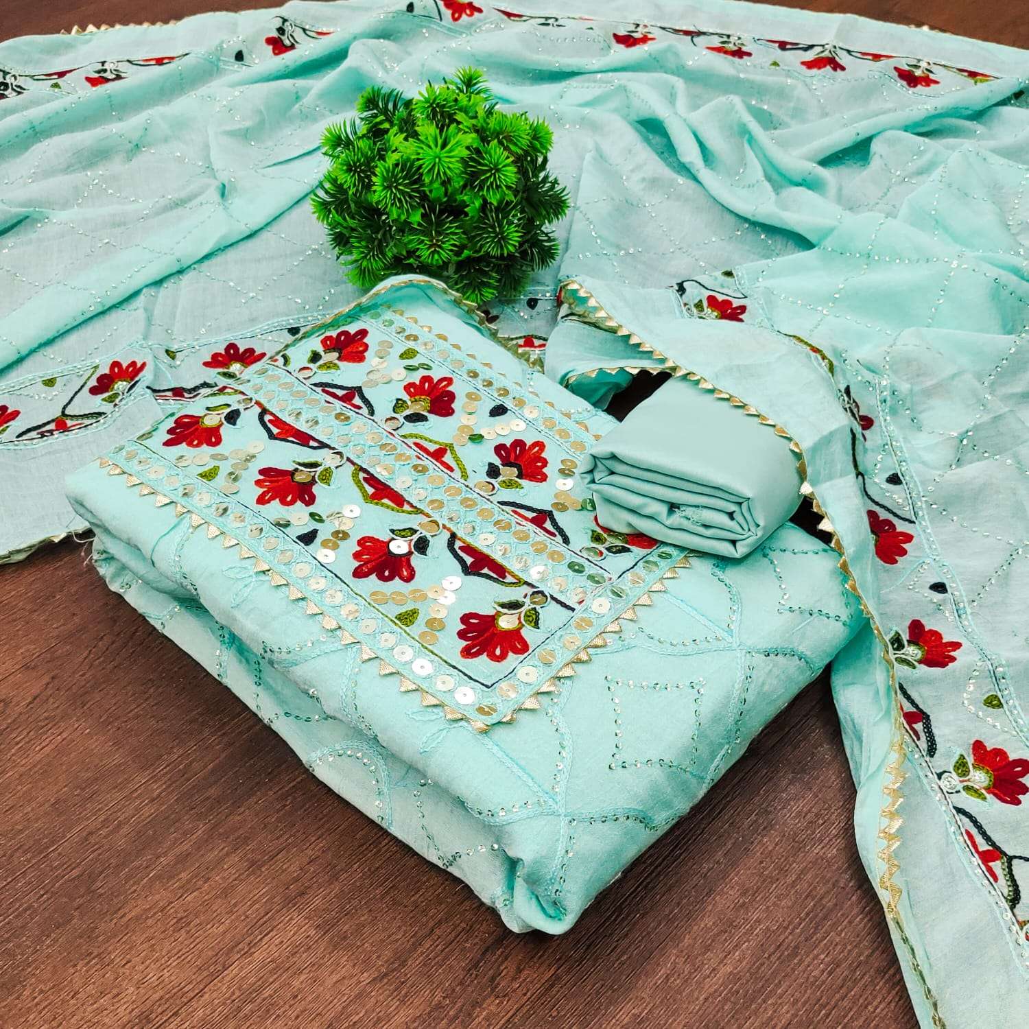 bt 1824 designer diable chanderi work suit 