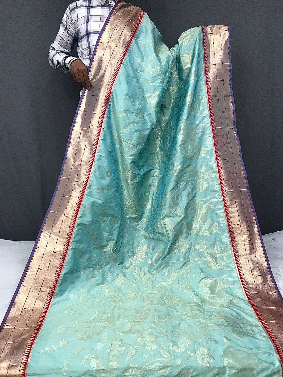 BT-53 GAURI designer Pure soft paithani silk saree 