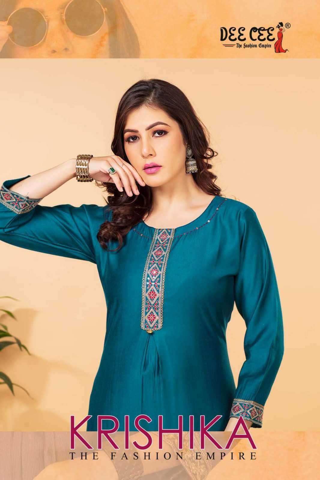 dee cee krishika series 101-106 fancy kurti 