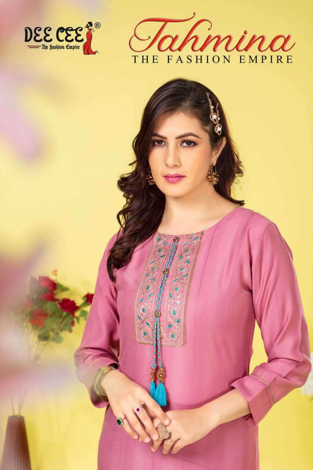 dee cee tahmina series 101-106 fancy kurti 