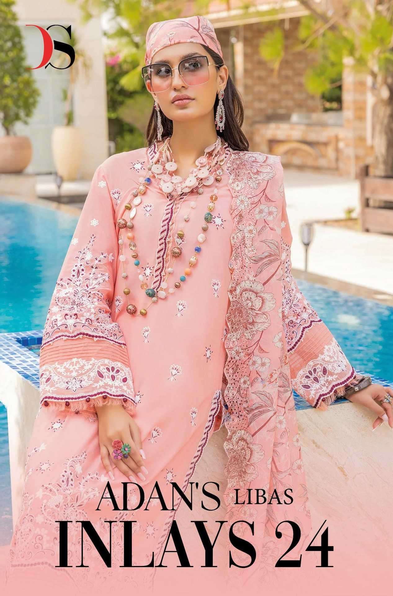 deepsy adan libas inlays 24 series 4091-4094 Pure cotton suit