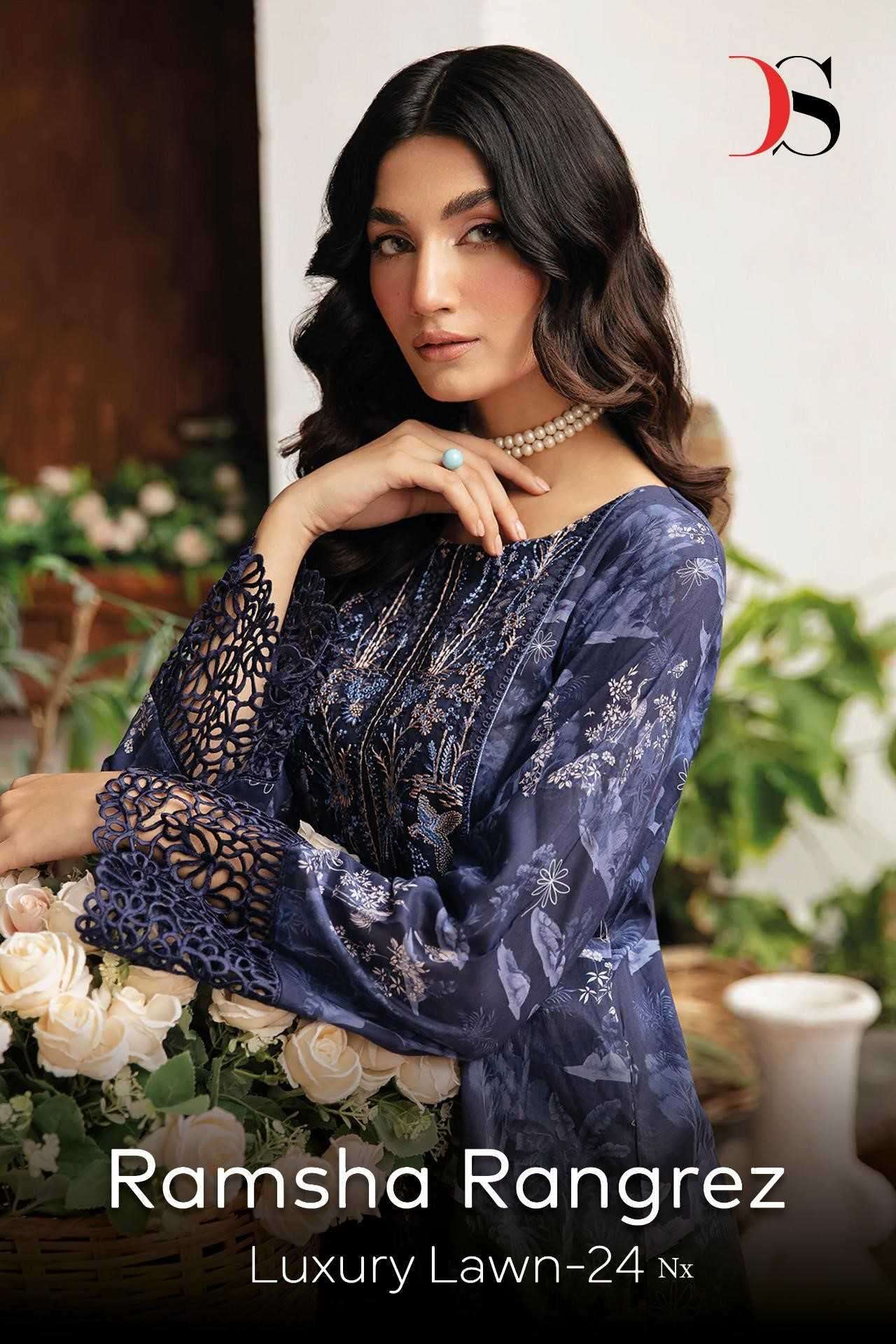 deepsy ramsha rangrez luxury lawn 24 nx series 4091-4095 Pure cotton suit