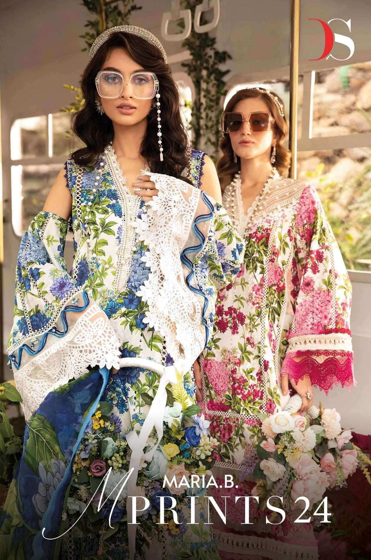 deepsy suits maria b m prints 24 series 4051-4058 Pure cotton suit