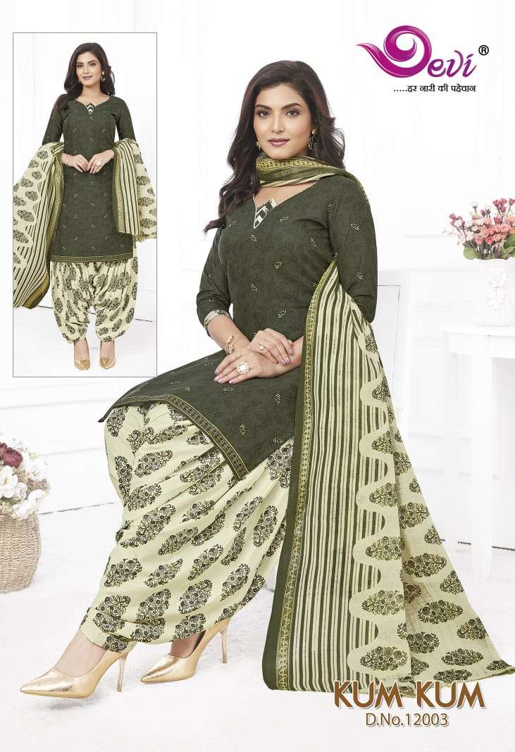 Devi Kumkum Patiyala Vol-12 series 1001-1012 Indo Cotton readymade suit