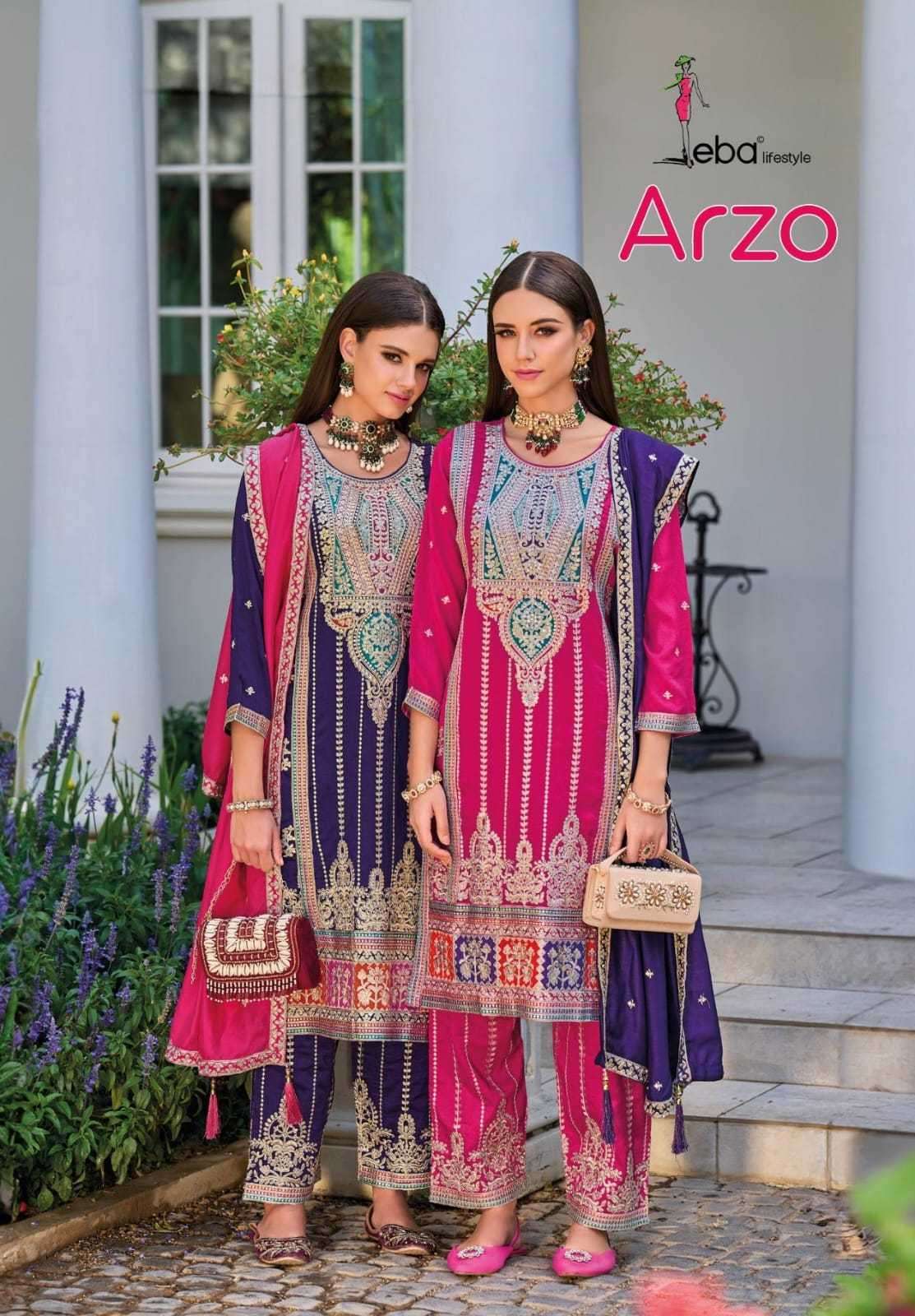 eba arzo series 1681-1682 premium silk readymade suit 