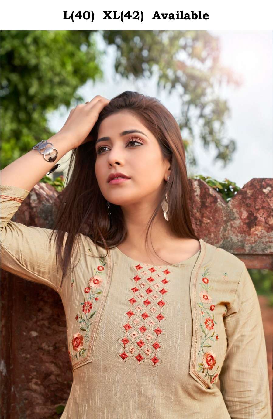 EDGE Rayon Base Self Weawing fabrics kurti