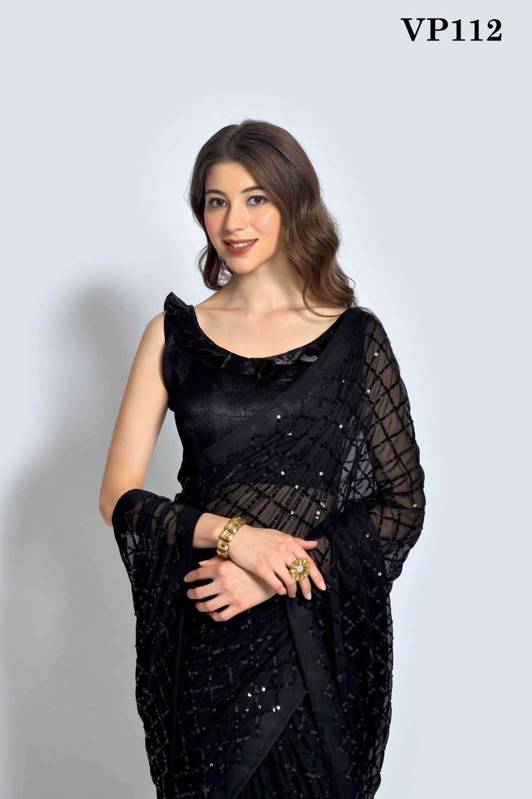fashion berry chokadi vp112-vp120 nx Soft georgette with 5 MM seqwance work saree