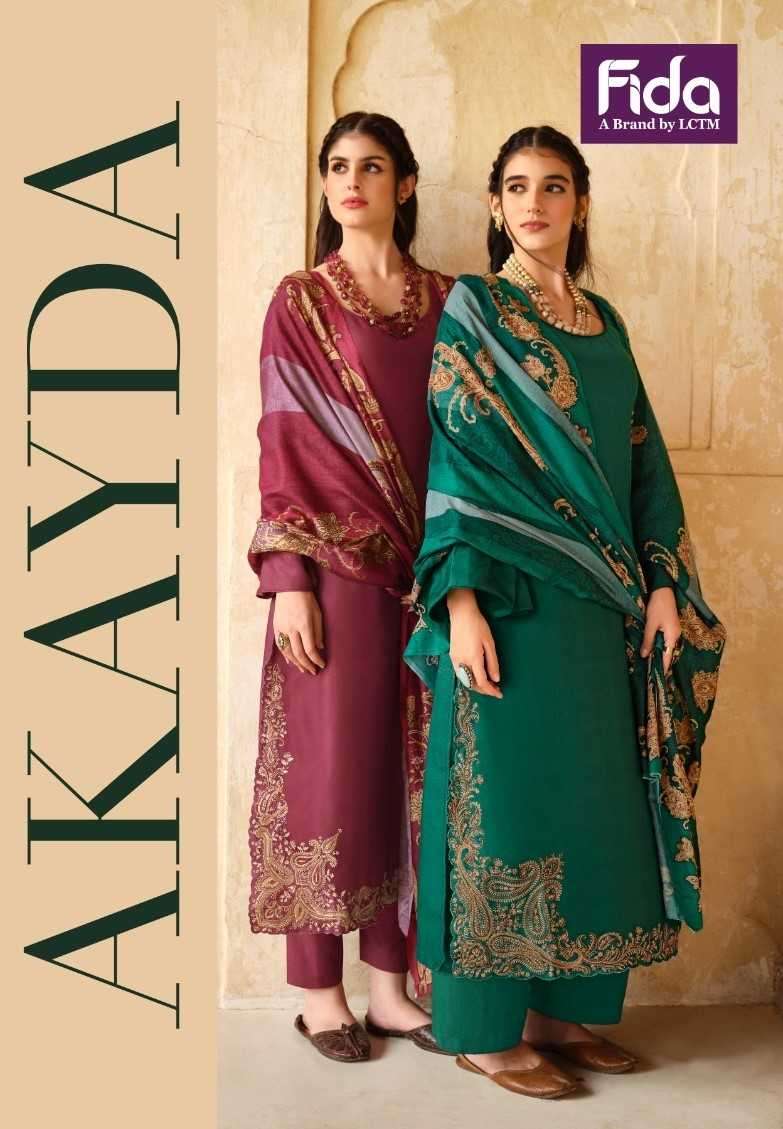 fida akayda series 1001-1006 cotton satin suit 