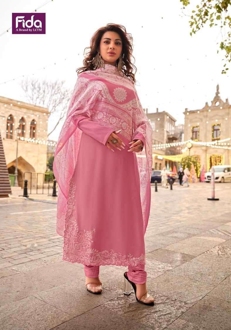 fida kudrat series 1001-1006 cotton satin suit 