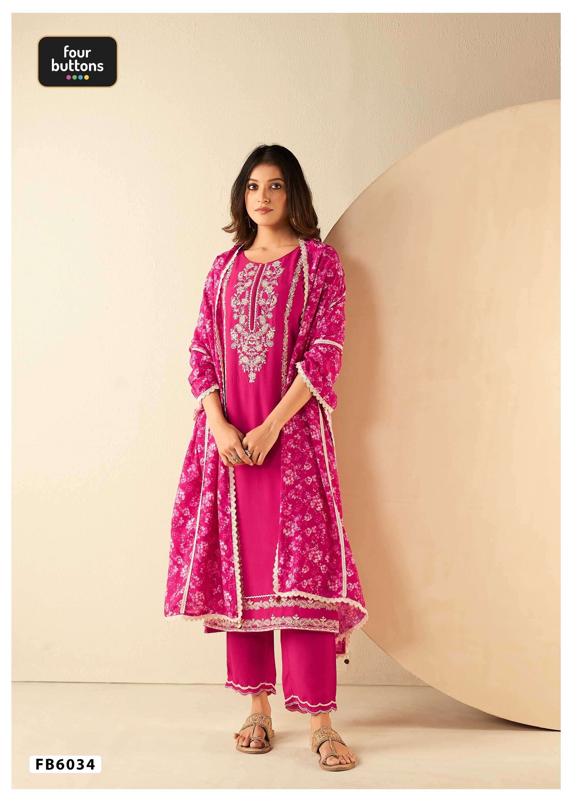 fourdots skd set part 3 fb series 63033-63037 muslin readymade suit 