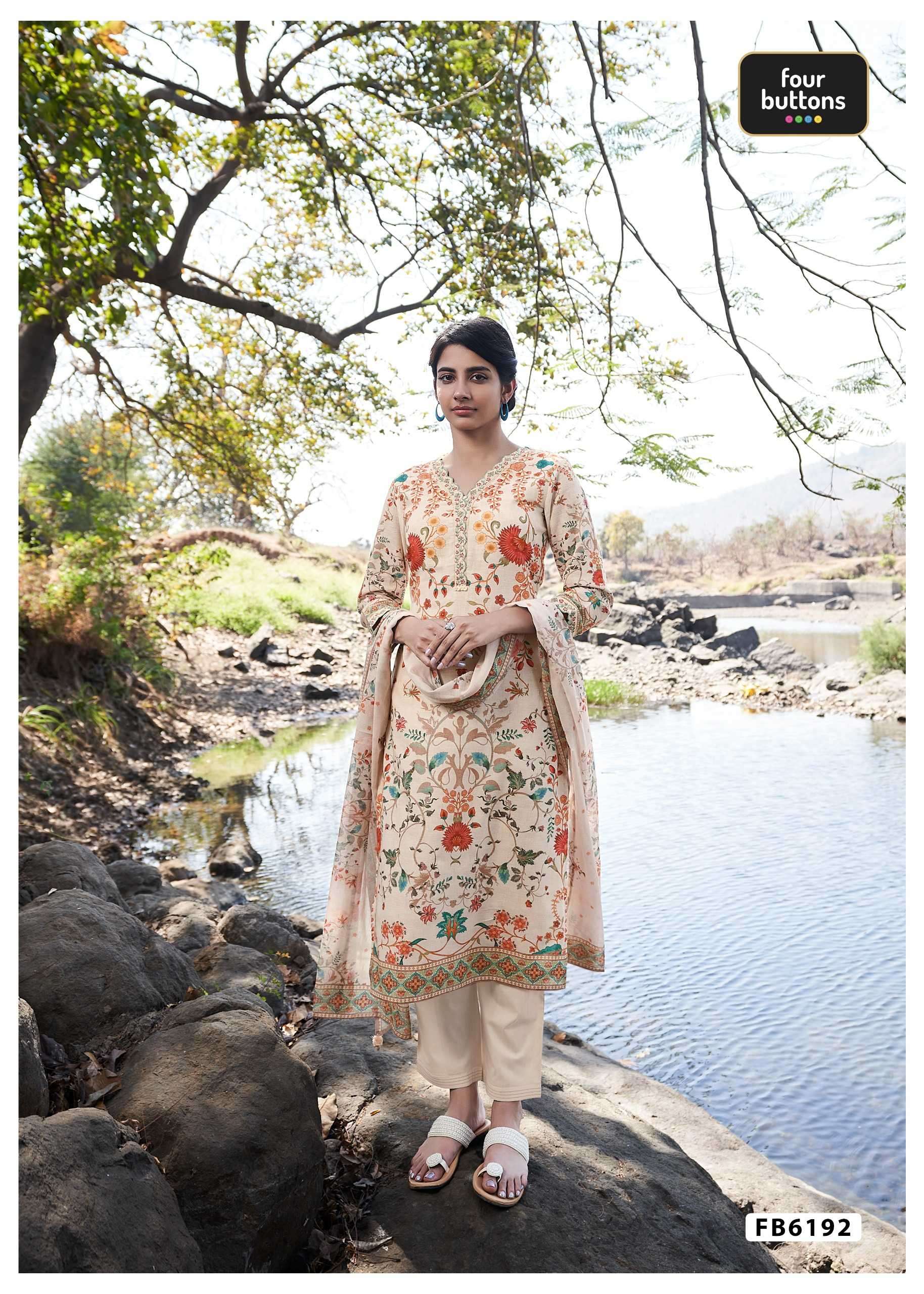 fourdots skd set part 5 feb series 6192-6193 cotton readymade suit 