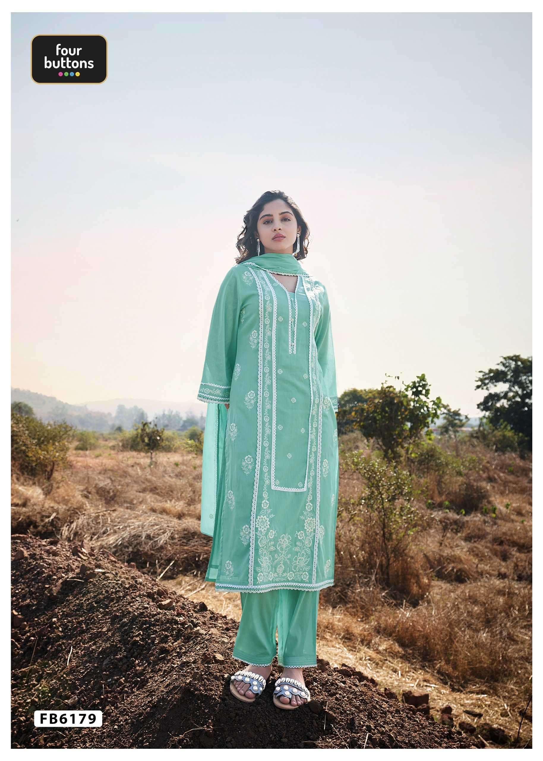 fourdots skd set part 6 pure cotton readymade suit 