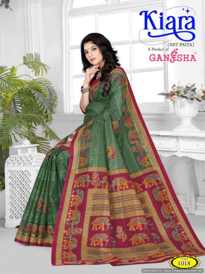 Ganesha Kiara Vol-1 series 1008-1018  Heavy Cotton saree