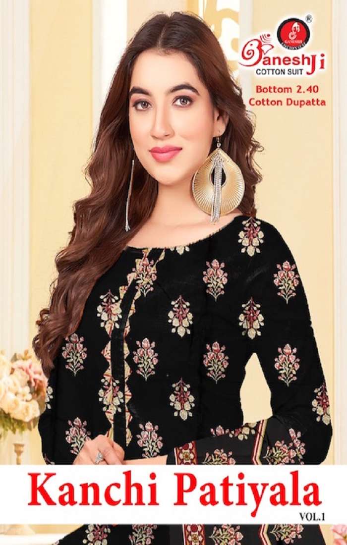 Ganeshji Kanchi Patiyala Vol-1 series 1001-1010 Indo Cotton suit