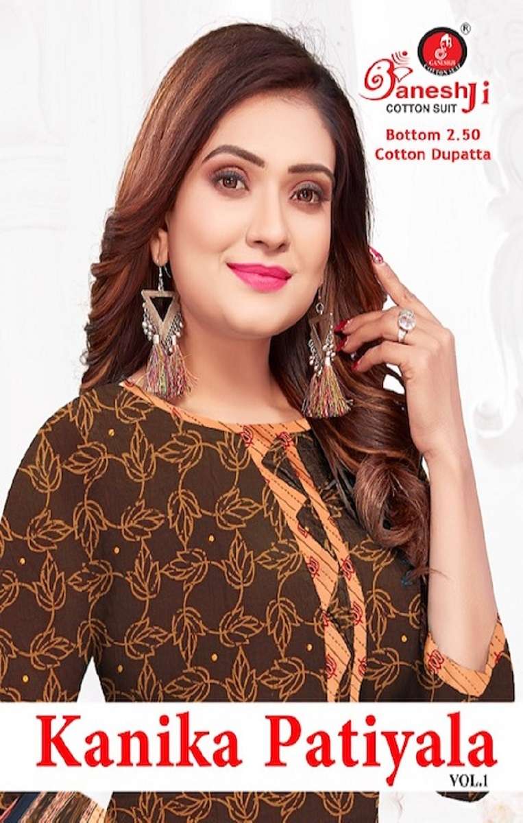 Ganeshji Kanika Patiyala Vol-1 series 1001-1010 Indo Cotton suit