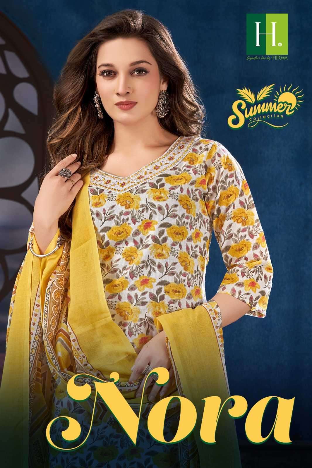 hirwa nora series 101-108 cotton cambric readymade suit 
