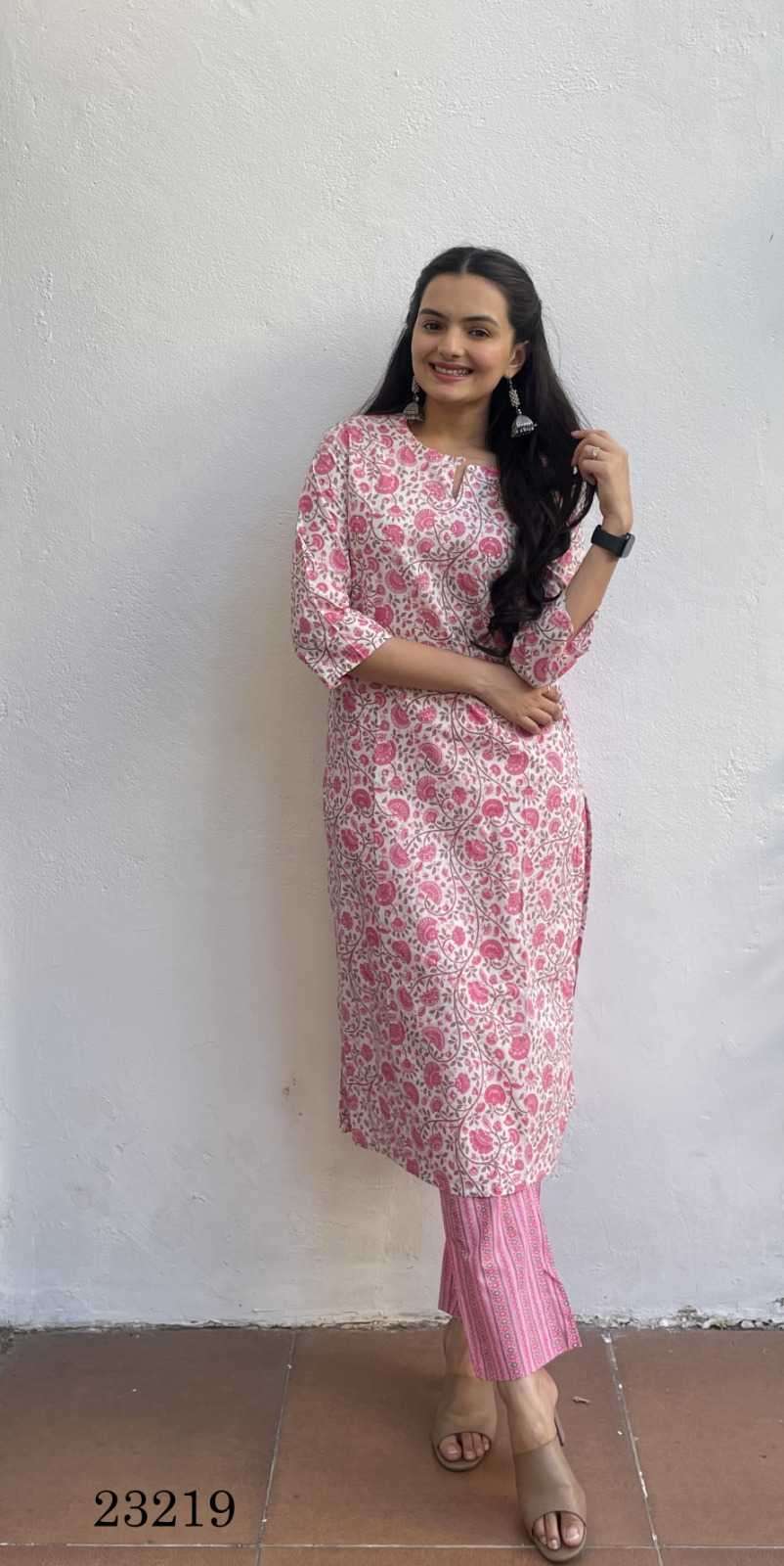 indira apparel 23219 Cambric Cotton top pant 