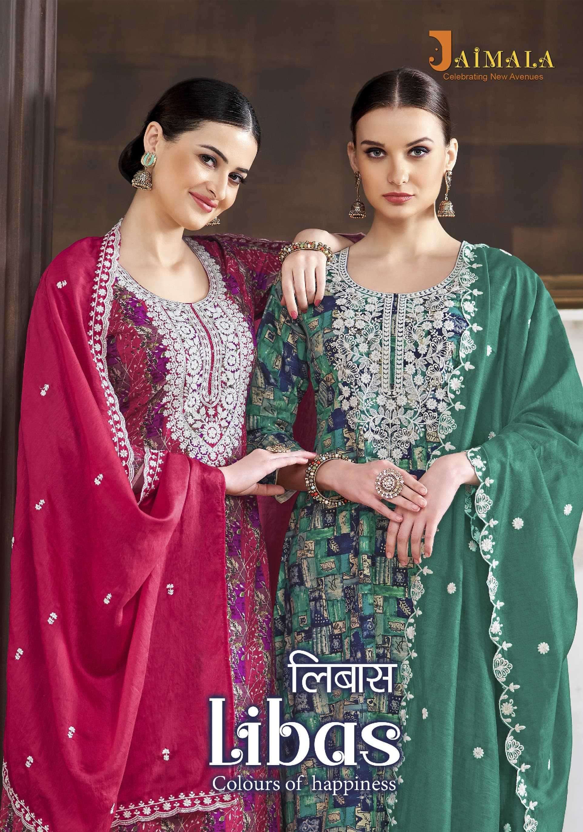 jaimala libas Viscose Reyon Print With Exclusive Embroidery suit