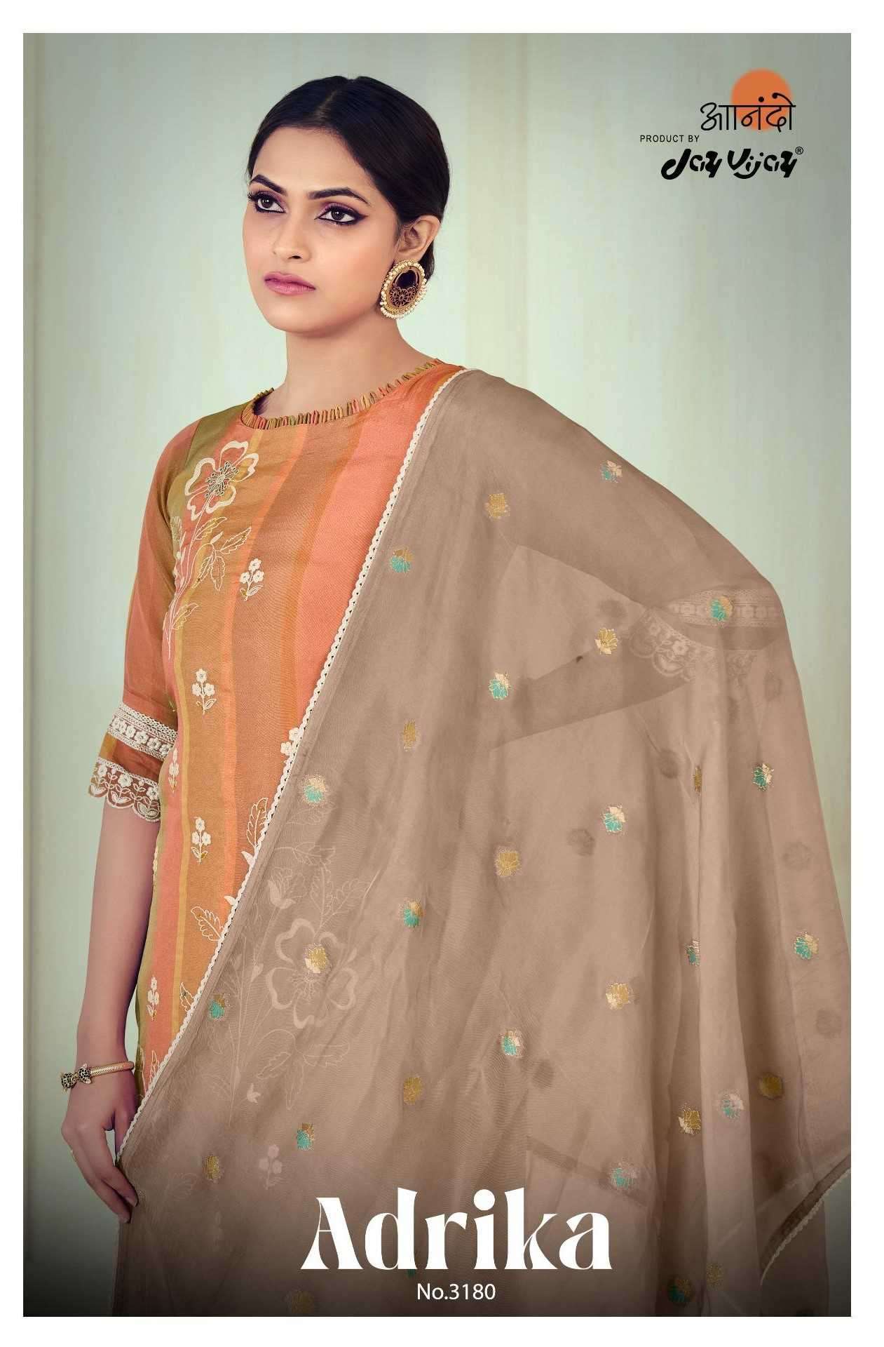 jayvijay anando adrika 3180 pure tissue organza suit 