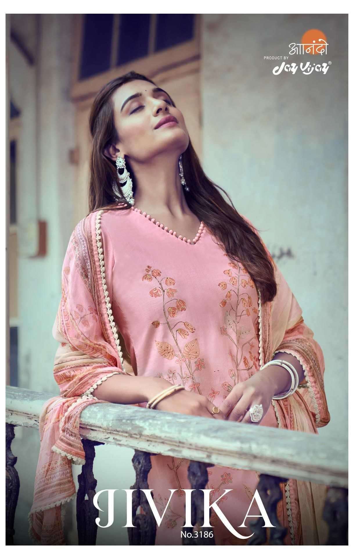 jayvijay anando jivika 3186 pure cotton suit 