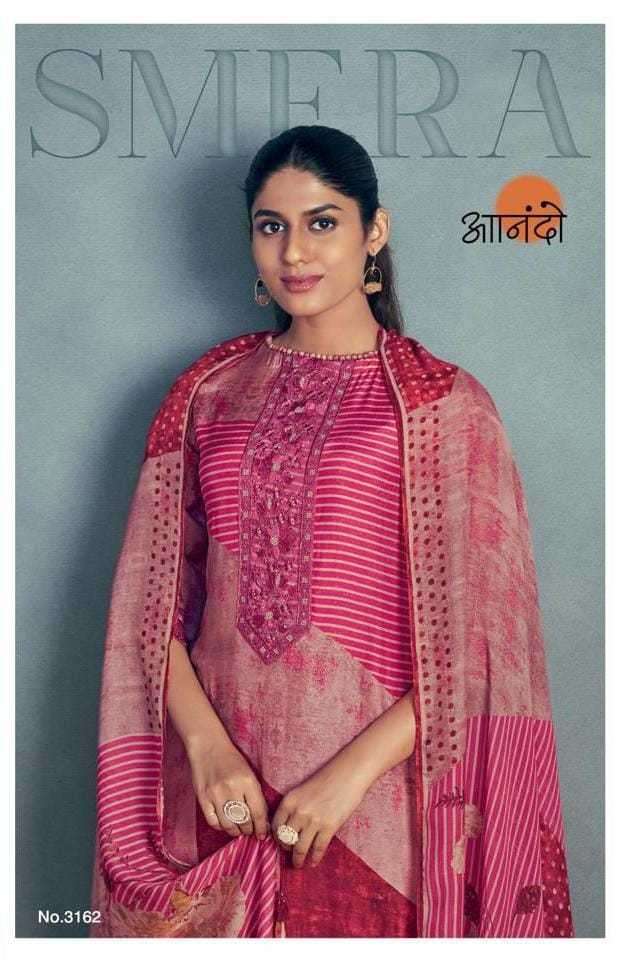 jayvijay anando smera 3162 pure muslin silk suit 