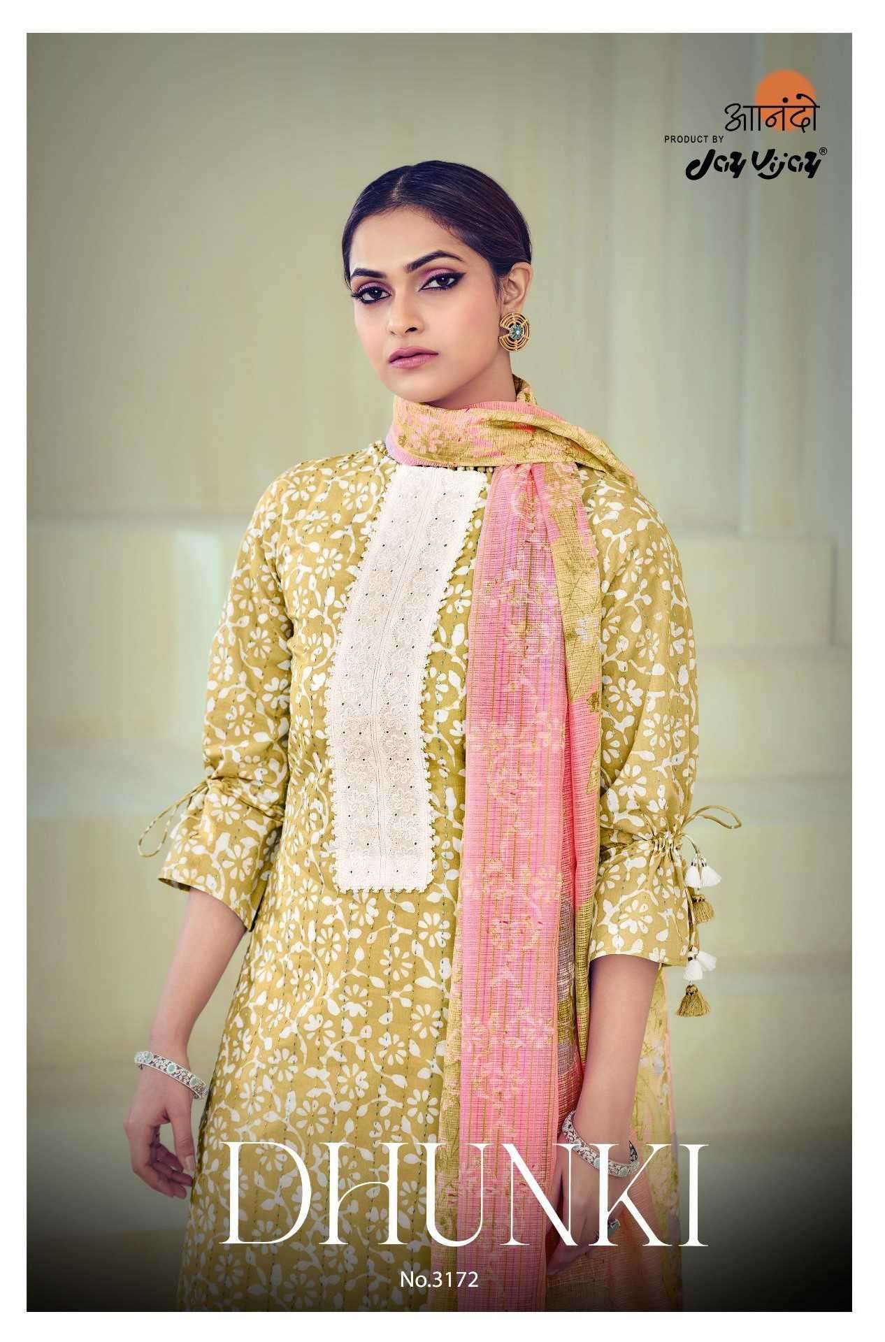 jayvijay dhunki 3172 pure cotton block print suit 