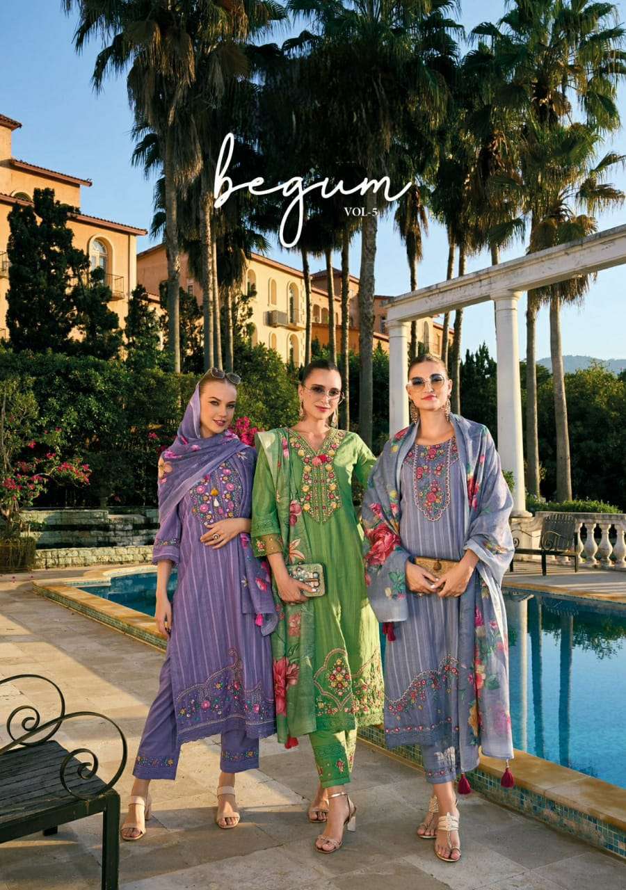 kailee begum vol 5 series 42501-42504 pure cotton readymade suit 