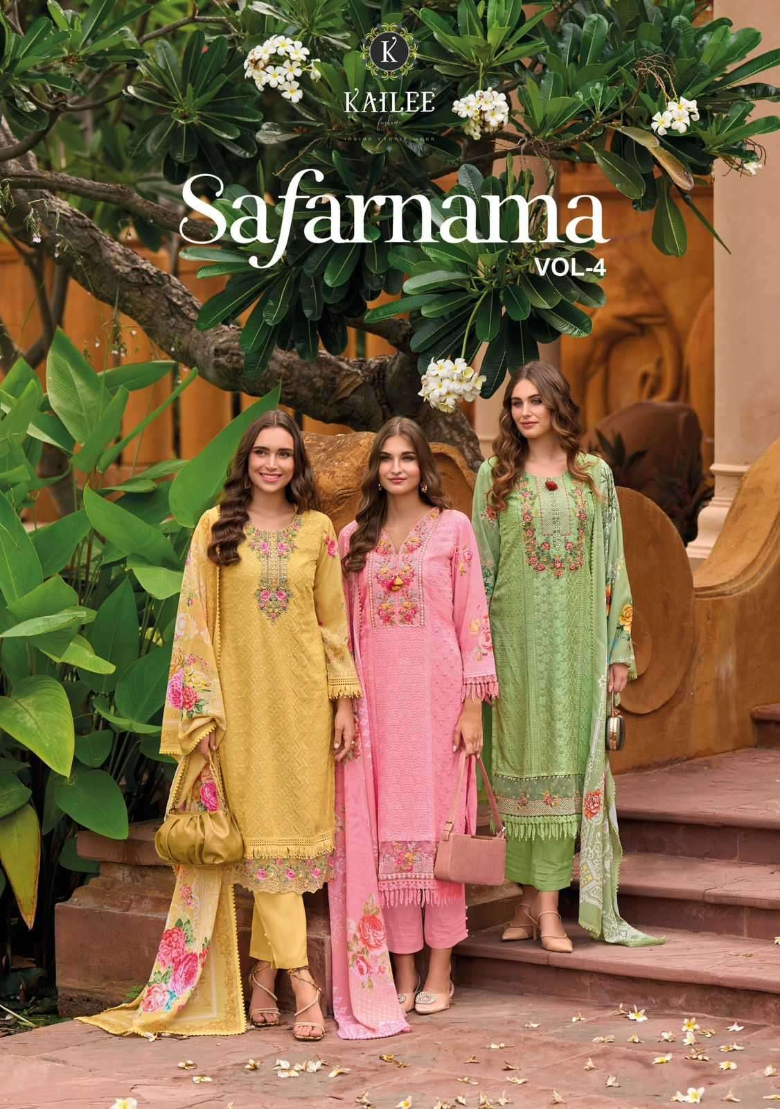 kailee safarnama vol 4 series 42611-42616 pure viscose muslin suit