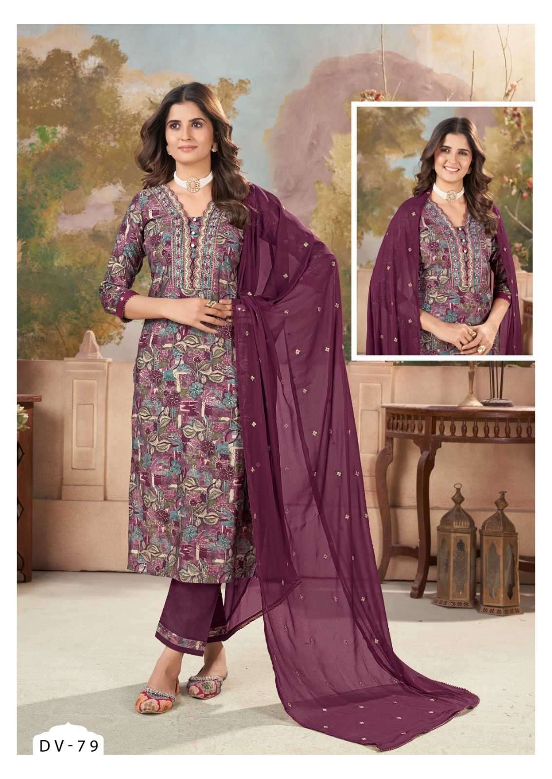 kalaroop kajree dv 79-80 modal print readymade suit