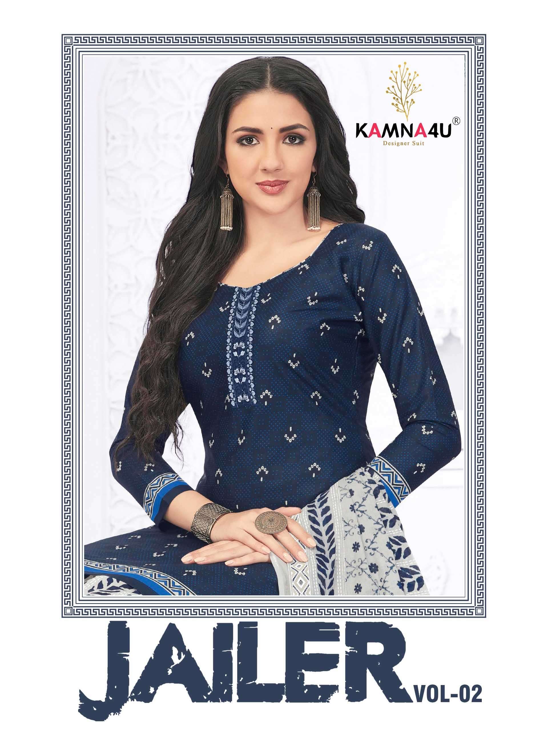 kamna4u jailer vol 2 series 20001-20016 cotton readymade suit 