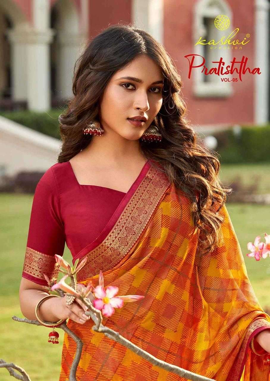 kashvi pratistha vol 5 series 1001-1008 brasso saree