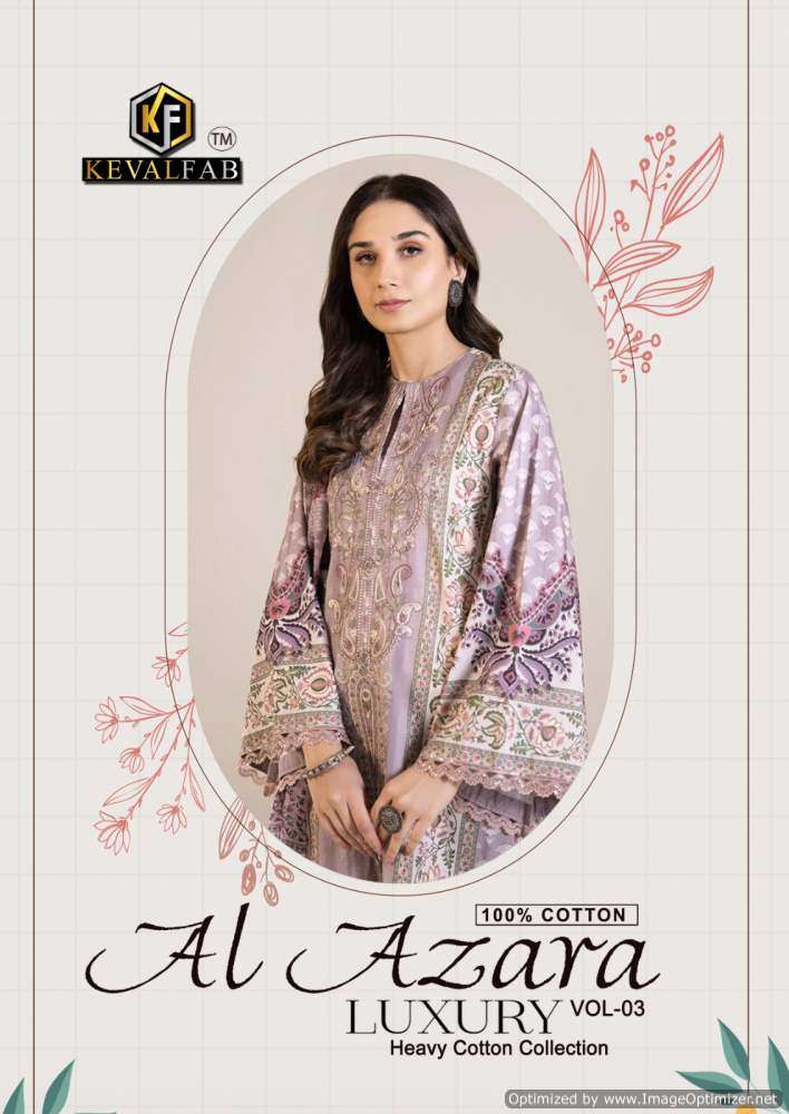 Keval Al Azara Vol-3 series 3001-3006 Pure Cotton suit