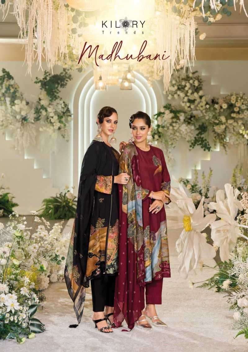 kilory trends madhubani series 821-826 pure bemberg muslin suit 