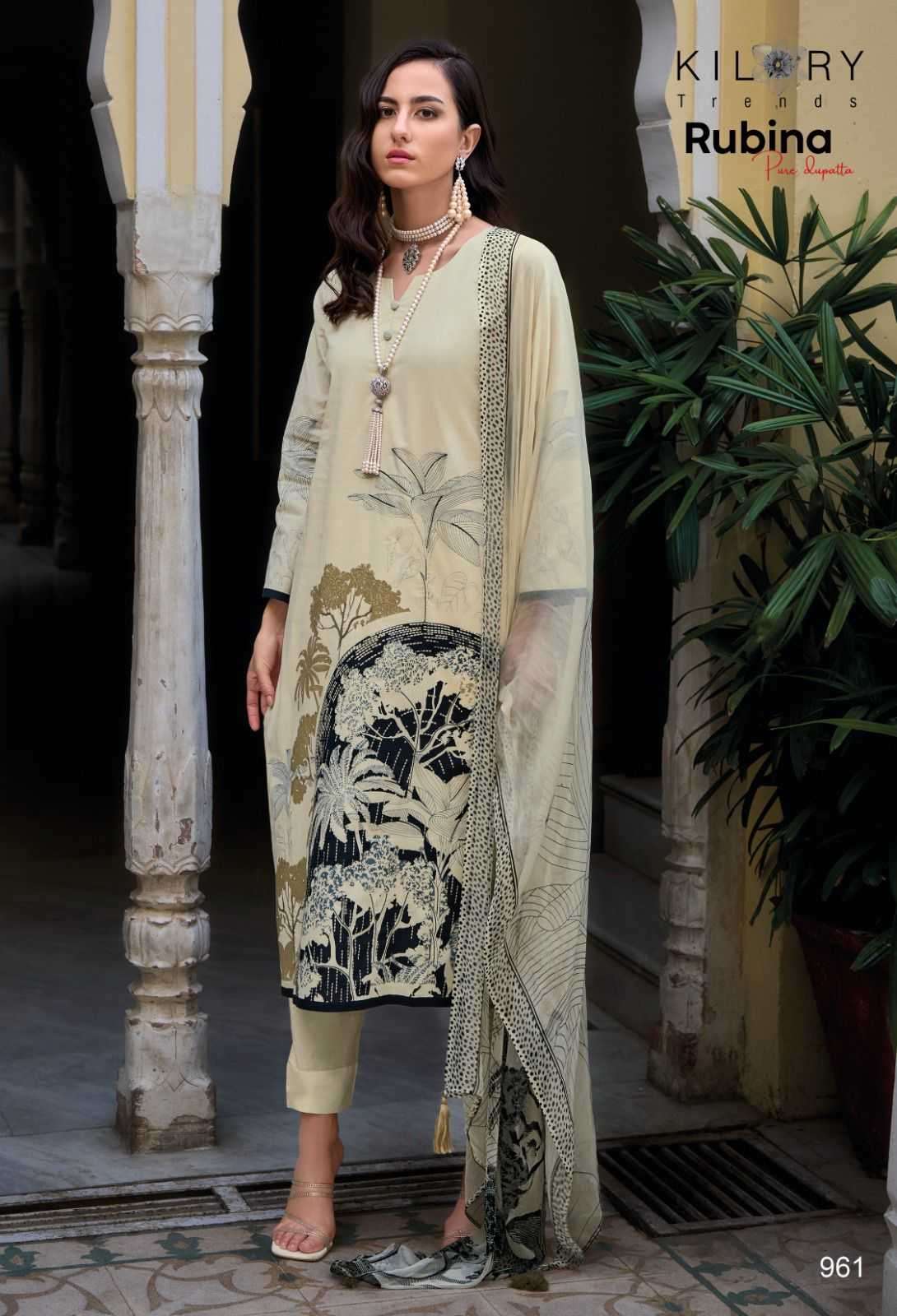 kilory trends rubina series 961-966 pure lawn cotton suit 